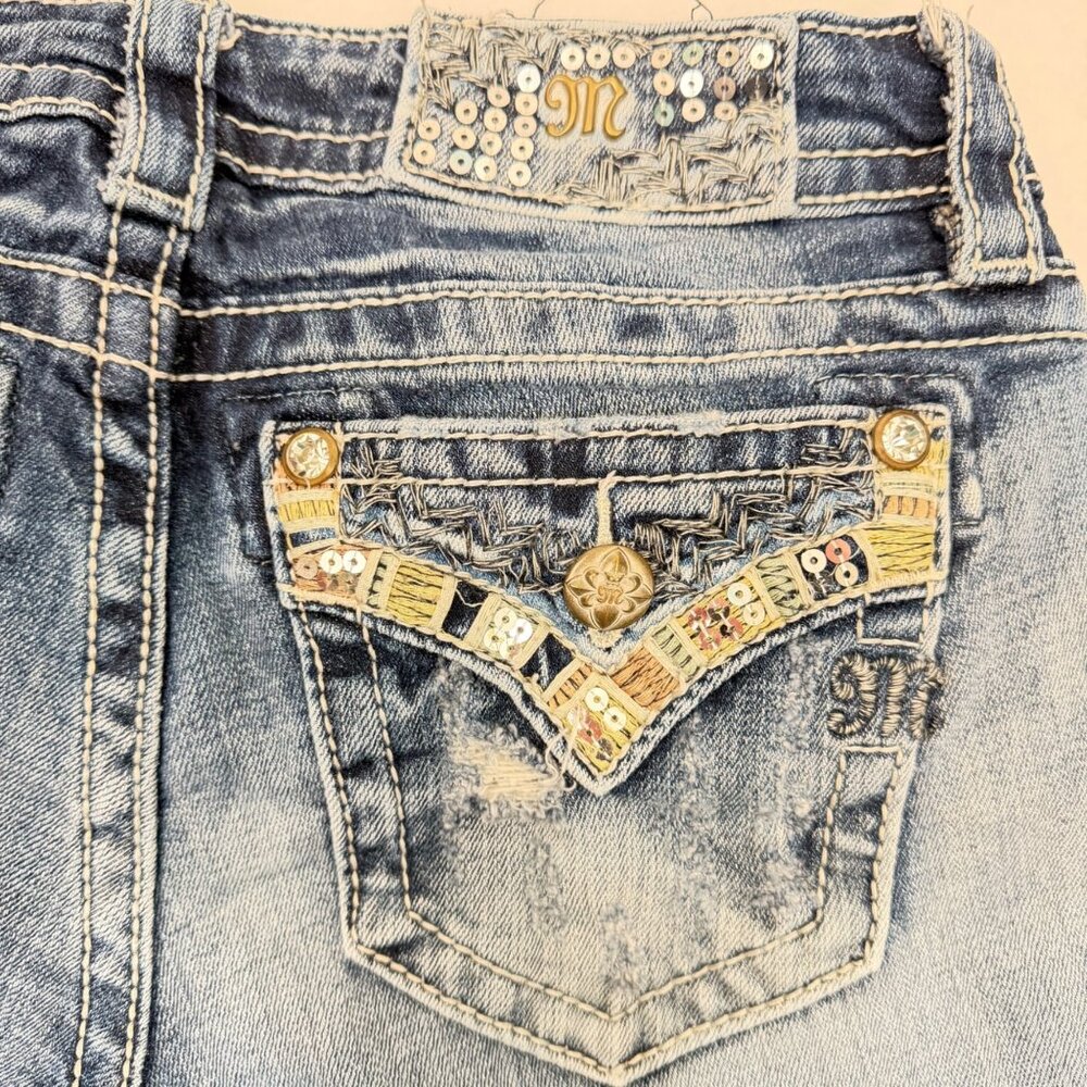 Miss Me Jeans - Signature Slim Boot - Women's SZ 27 - Embellished Flap Pocket - Picture 7 of 11